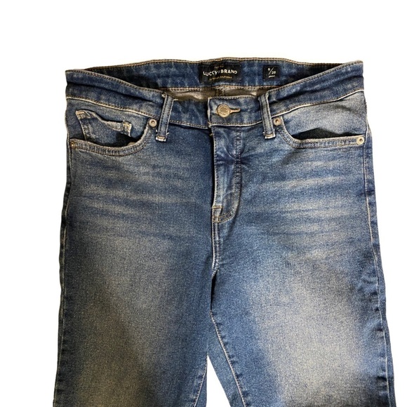 LUCKY BRAND MEDIUM WASH AVA SKINNY ANKLE CUT JEANS SIZE 6/28 - Picture 2 of 10